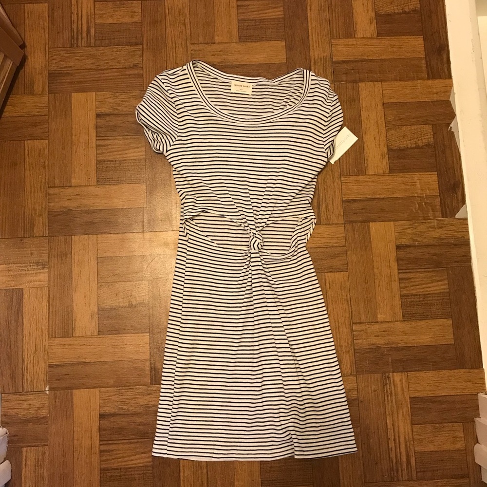 Striped cutout dress